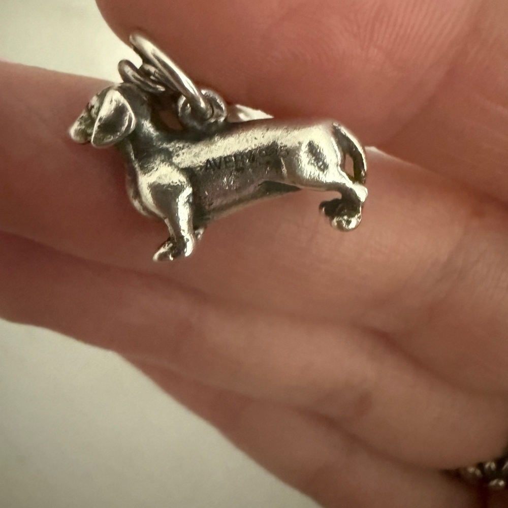 Silver Dachshund Charm